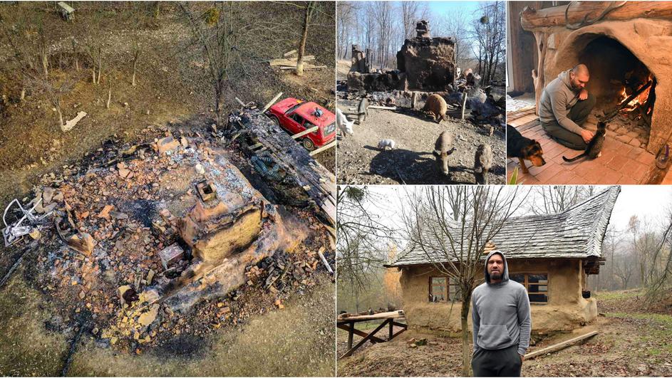 Izgorjela mu brvnara u kojoj je živio: 'Priroda ju je opet uzela'