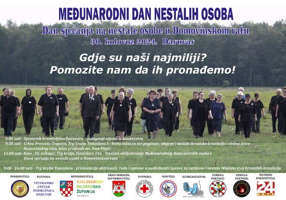 NAJAVA: Međunarodni dan nestalih osoba i Dan sjećanja na nestale osobe u Domovinskom ratu