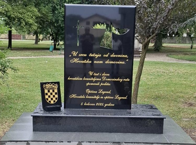 U Legradu otkriven spomenik hrvatskim braniteljima – čuvanje uspomene na “prve kad je trebalo”