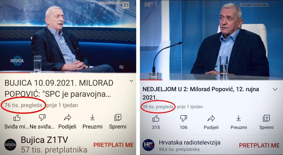 Bez komentara: Popović u Bujici - 76.000! Popović u Nu2 - 39.000!