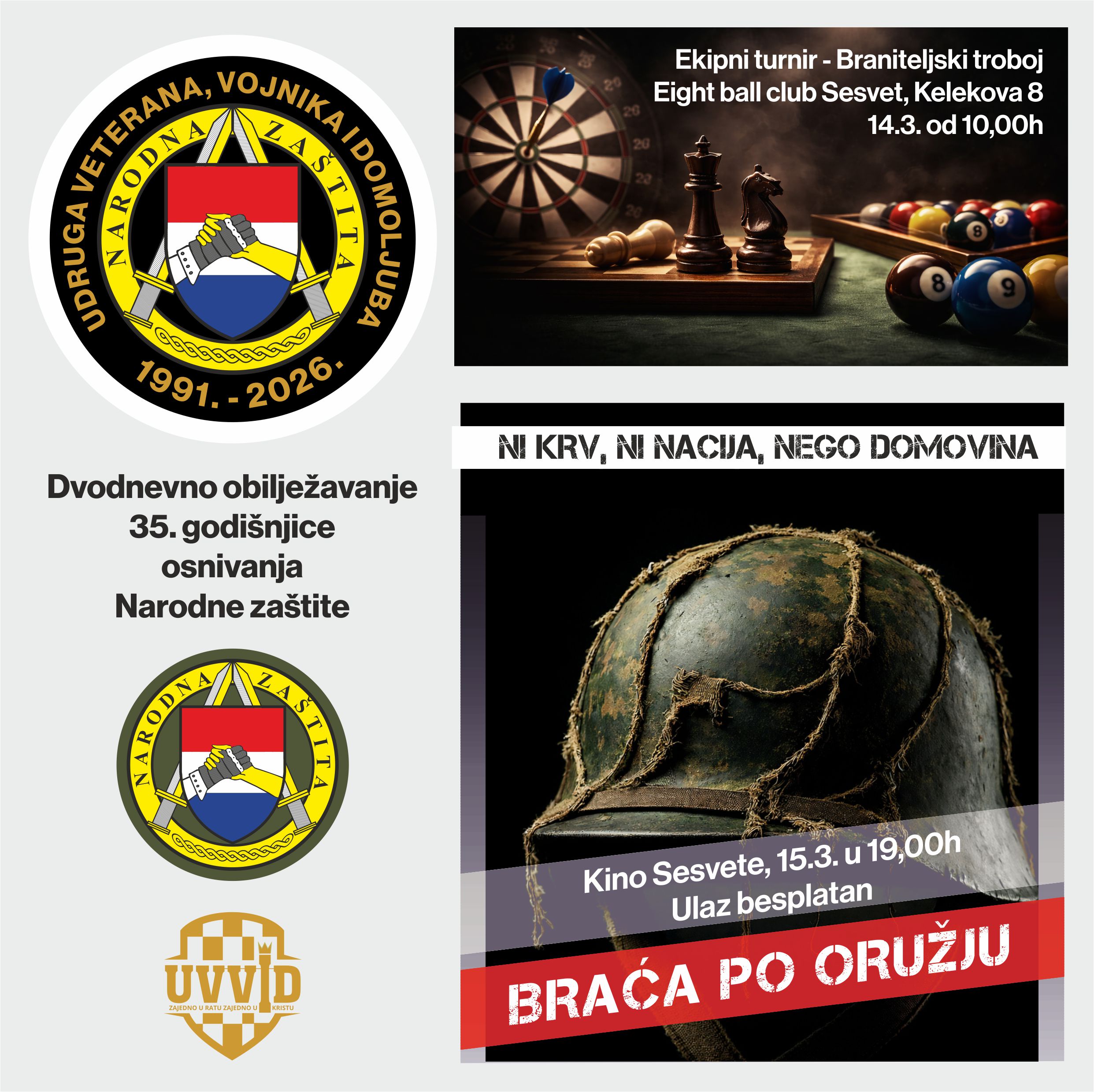 Sesvete obilježavaju 35. godišnjicu osnivanja Narodne zaštite dvodnevnim programom