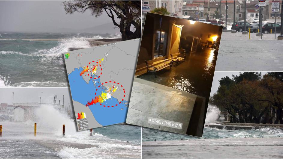 Hvar odsječen od kopna, valovi potapaju rive po cijeloj obali!