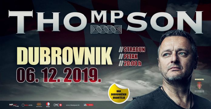 Thompson najavio besplatni koncert za branitelje u Dubrovniku na Dan dubrovačkih branitelja!