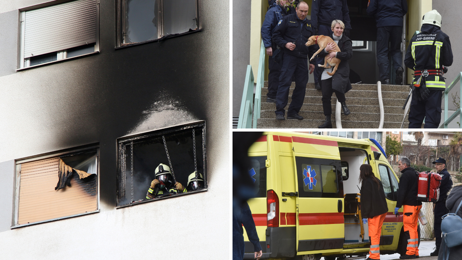 Iz plamtećeg stana spašavali majku, dvoje djece i ljubimce