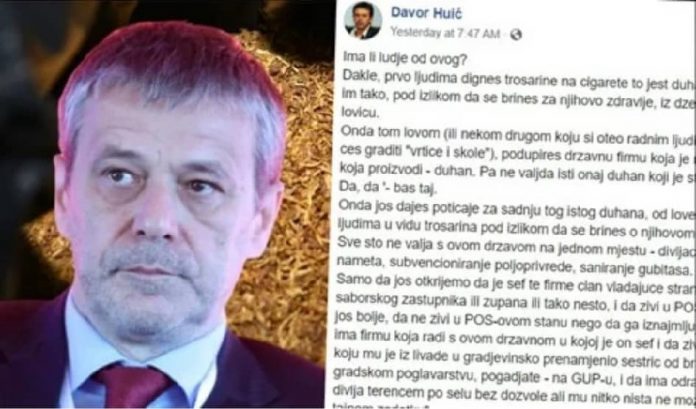 Tako to ide. Poskupe cigarete, a onda se tim novcem spašava državni proizvođač duhana