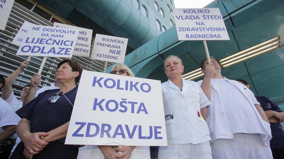 Žele veće plaće: Medicinske sestre prosvjeduju u Zagrebu