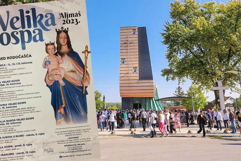 Velika Gospa u Aljmašu! Cijeli program na linku! Pripremljeno 12 jutara parkinga, staze za hodočasnike…