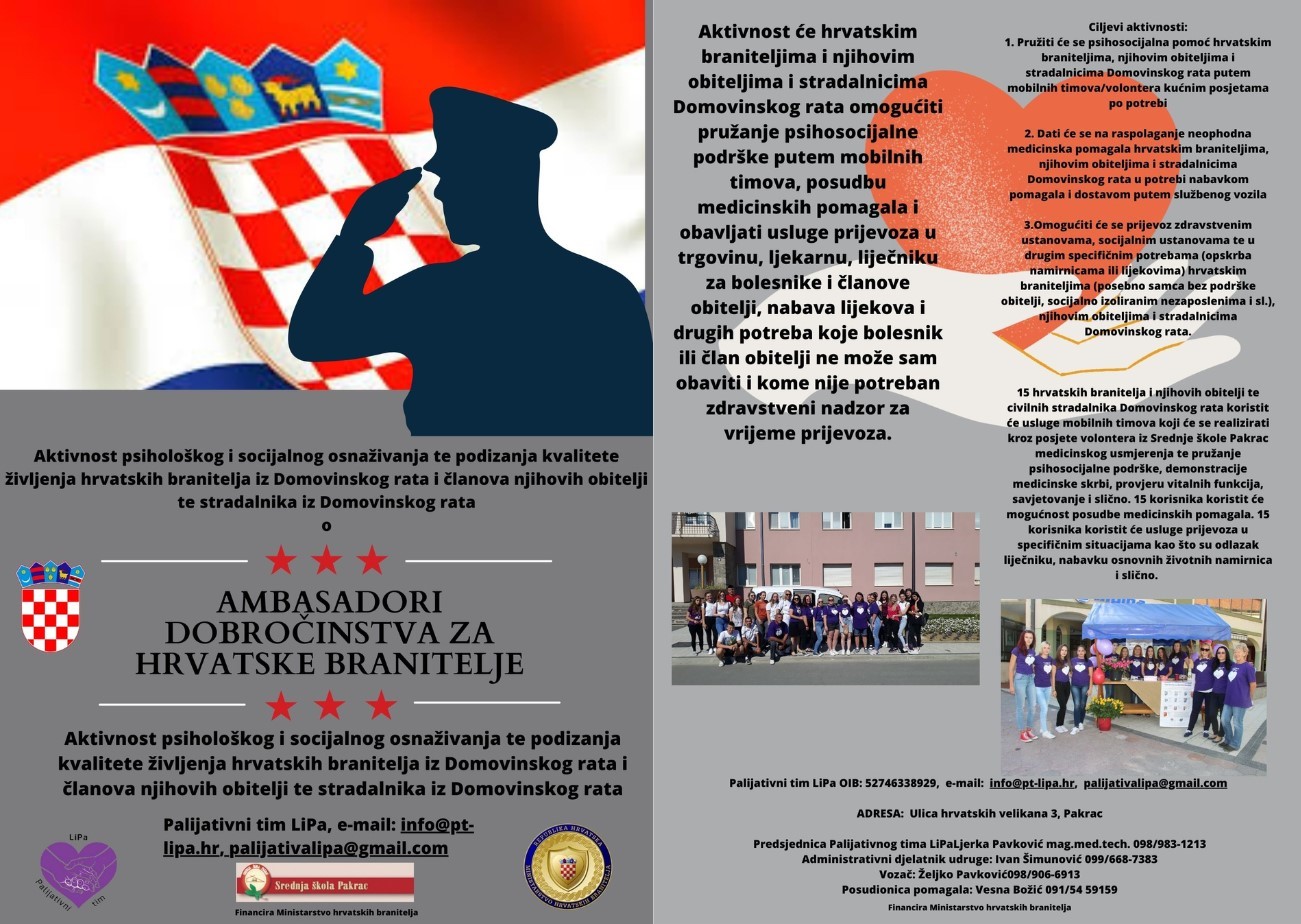 (PROMO) PALIJATIVNI TIM LIPA „Ambasadori dobročinstva za hrvatske branitelje 2025“