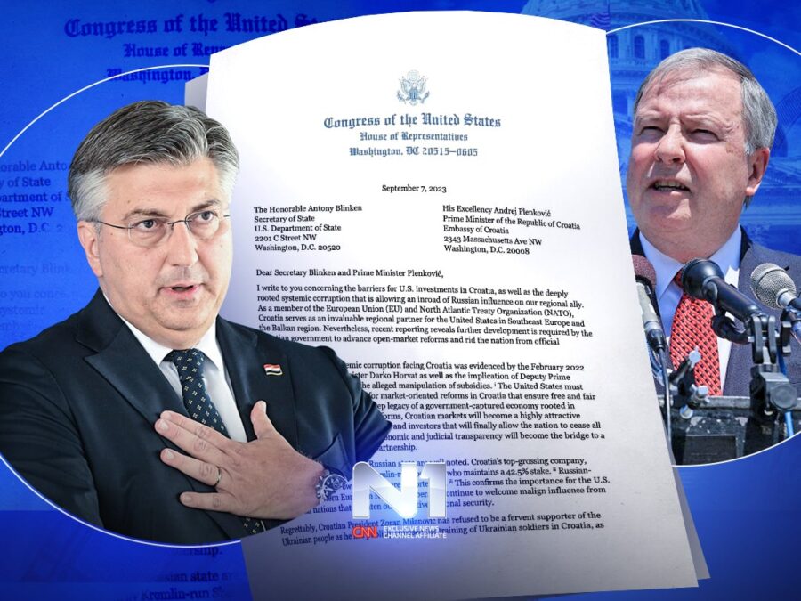 Američki kongresmen pisao Plenkoviću. Optužuje Hrvatsku za korupciju i veze s Rusijom