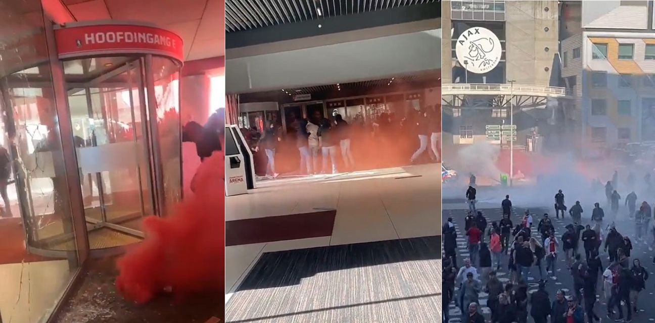 Potpuni kaos u Amsterdamu: Policija na konjima rastjeruje navijače, dio njih provalio kroz glavni ulaz stadiona (VIDEO)