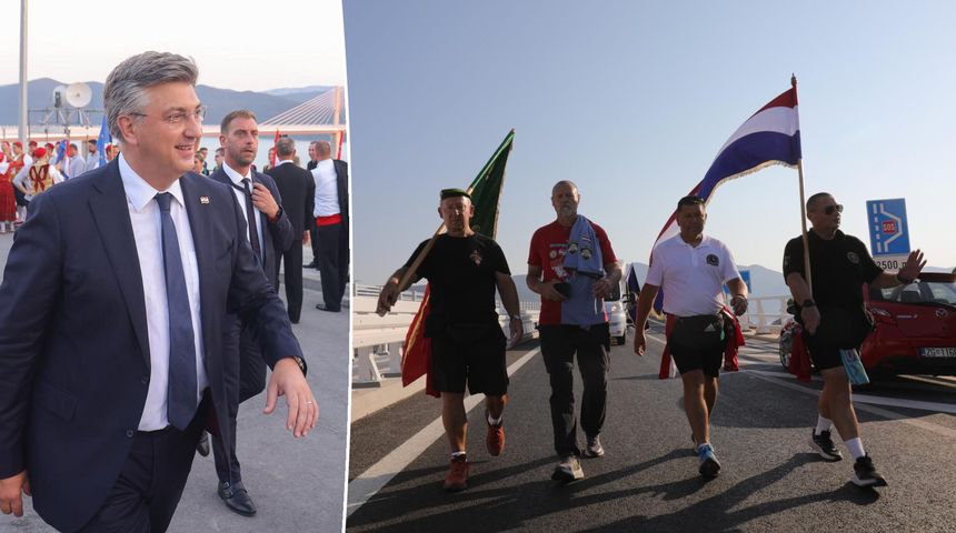 I premijer se poklonio varaždinskim braniteljima: 'Ispravno je i korektno da su oni prvi prošli preko Pelješkog mosta'