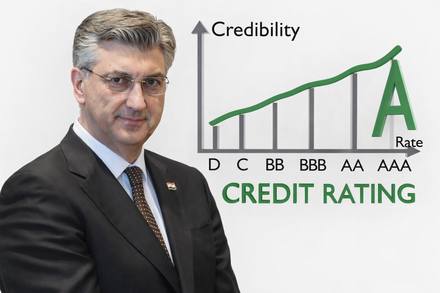 Hrvatskoj podignut kreditni rejting na razinu A: Plenković govori o potvrdi napretka i stabilnosti gospodarstva