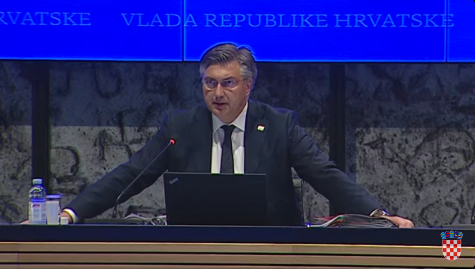 UŽIVO Pratite sjednicu Vlade, obraća se premijer Plenković