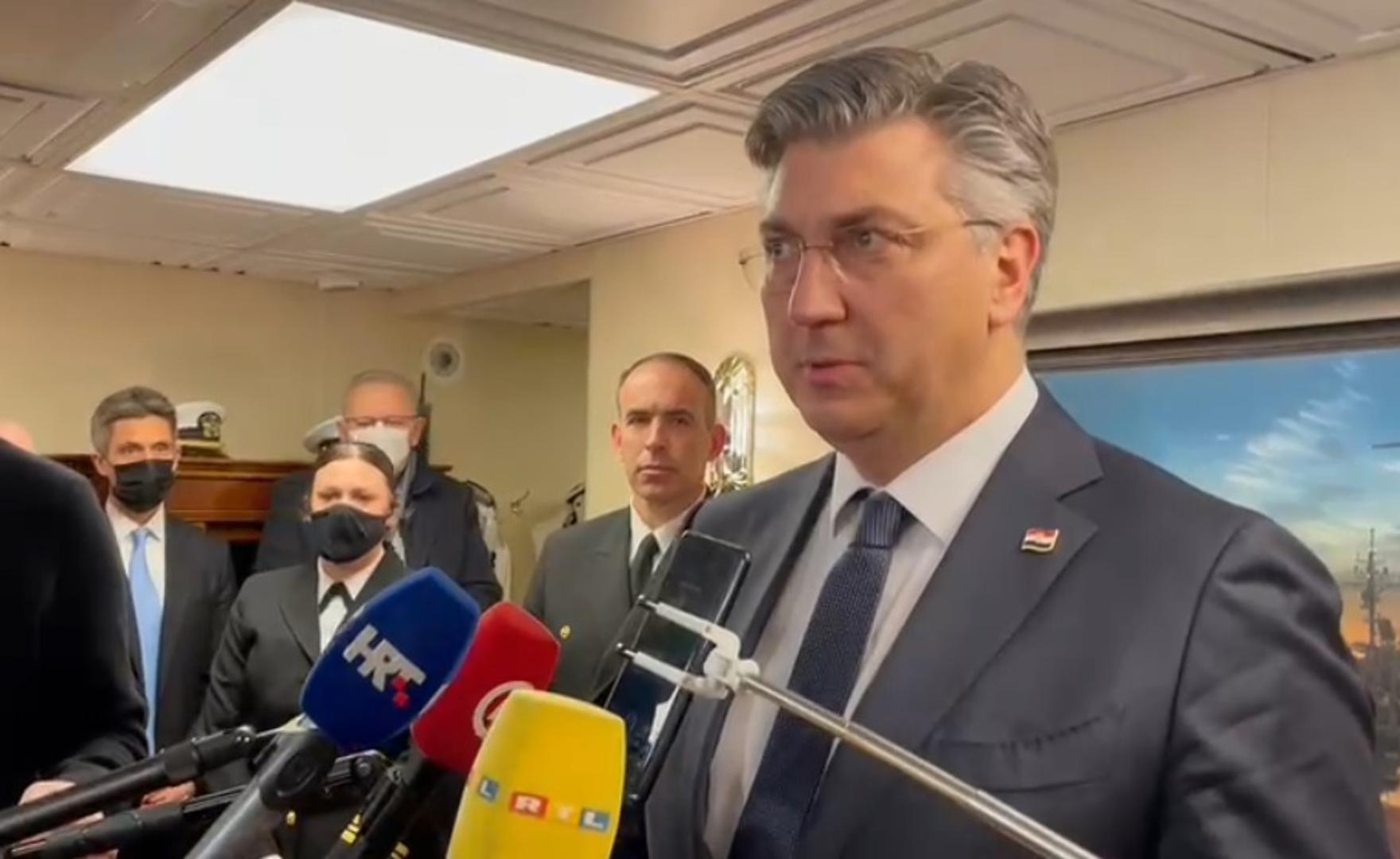 USS HARRY S. TRUMAN  Plenković obišao američki nosač aviona: Visoke su ocjene kvalitete naših vojnih snaga, ovo je dokaz kvalitetnih odnosa s SAD-om