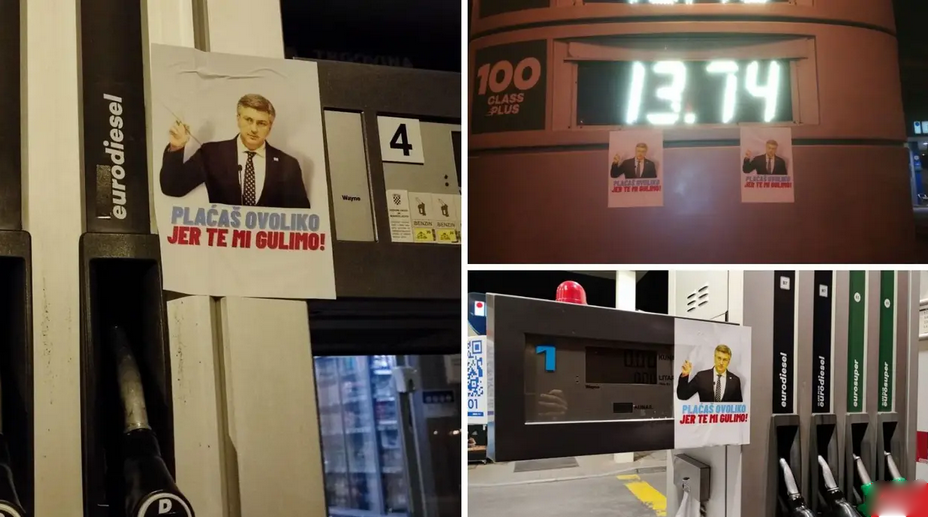 Sutra jeftinije gorivo, evo koje su nove cijene! Na pumpama su osvanuli plakati s Plenkovićem