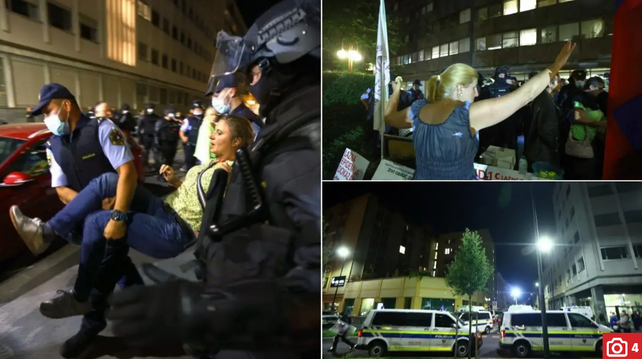 Antivakseri upali u zgradu RTV Slovenije, prijetili novinarima