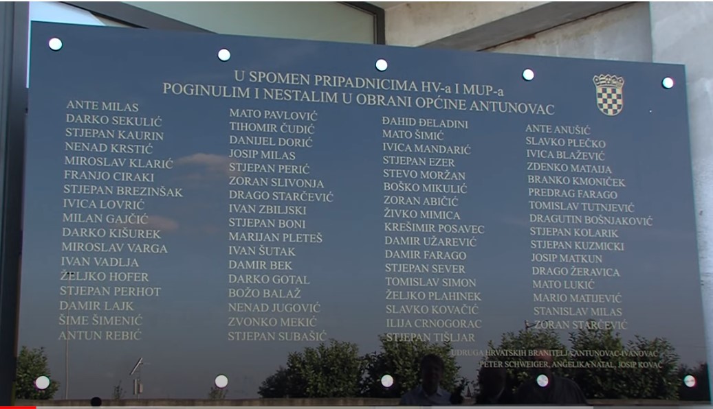 U SPOMEN NA SEDMORICU UBIJENIH HRVATSKIH BRANITELJA IZ ANTUNOVCA I IVANOVCA 6. listopada 1991. – 6. listopada 2023.