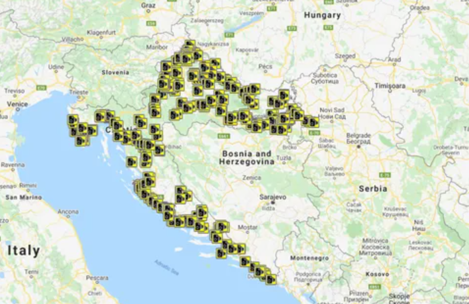 Google je izradio kartu Hrvatske na kojoj možete vidjeti gdje su smještene kamere za nadzor brzine