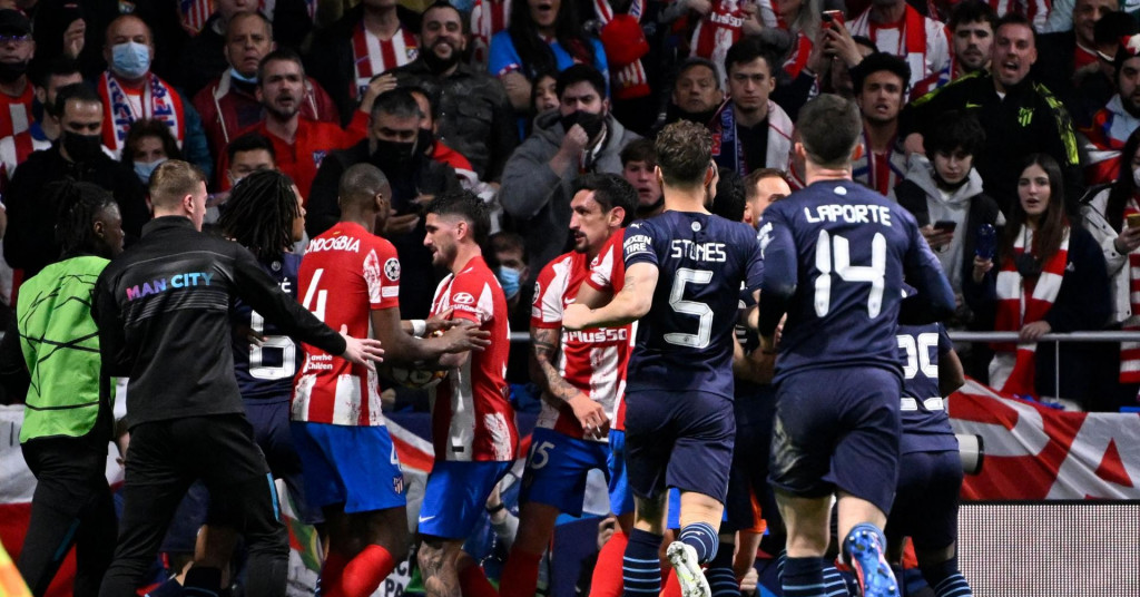 LIGA PRVAKA City izbacio Atletico nakon kaotične završnice i velike svađe koja je okončana crvenim kartonom
