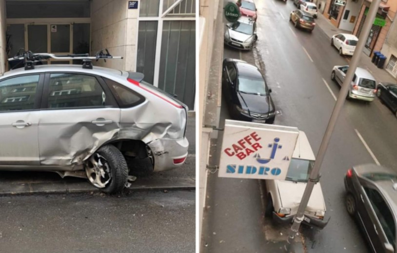 POBJEGAO JE! ( FOTO) DIVLJAK VOZIO KO’ LUĐAK: U gluho doba dana porazbijao 5 parkiranih auta, dva su totalno uništena! Vlasnici su bijesni i traže ga!