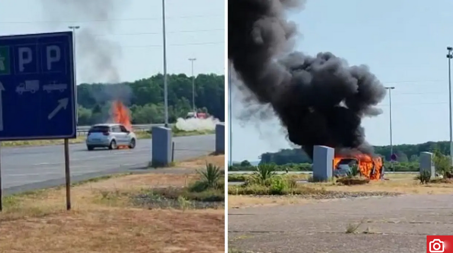 Izgorio automobil na A3