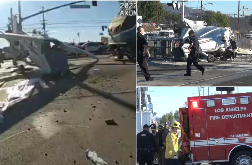 (VIDEO) PILOTA IZVUKLI IZ AVIONA SEKUNDU PRIJE UDARA VLAKA! Dramatična snimka spašavanja: Od malene Cessne nije ostalo ništa, za dlaku izbjegnuta tragedija