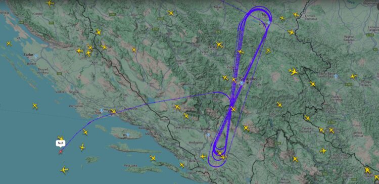 NATO avion satima kružio iznad BiH, a onda krenuo prema Albaniji