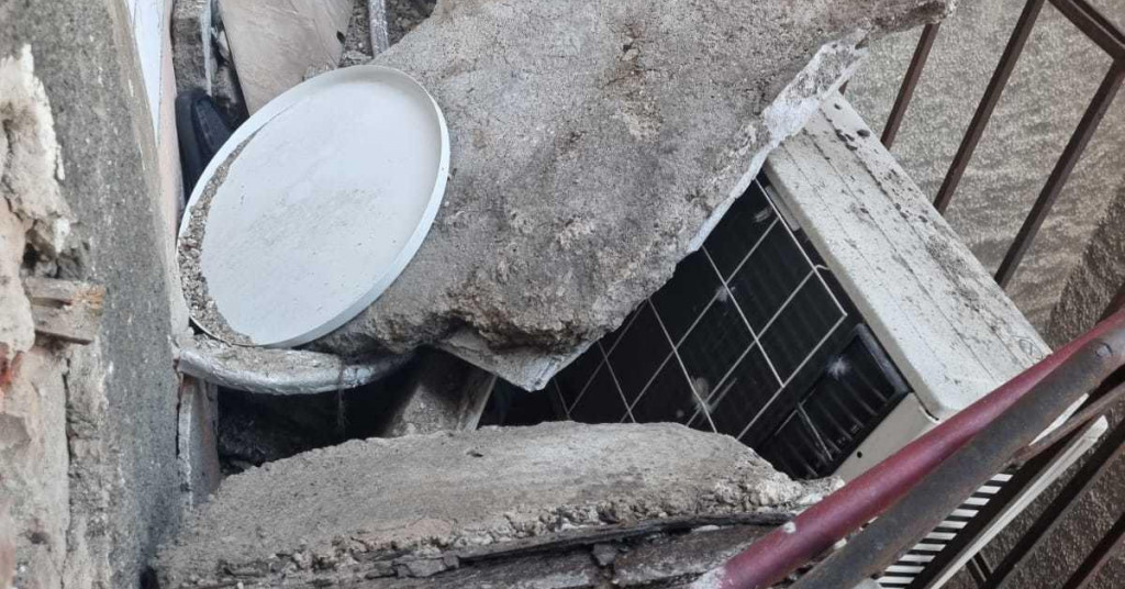 DRAMA U CENTRU U Zagrebu se urušio balkon; muškarac ostao visiti za ogradu, a žena propala kat ispod