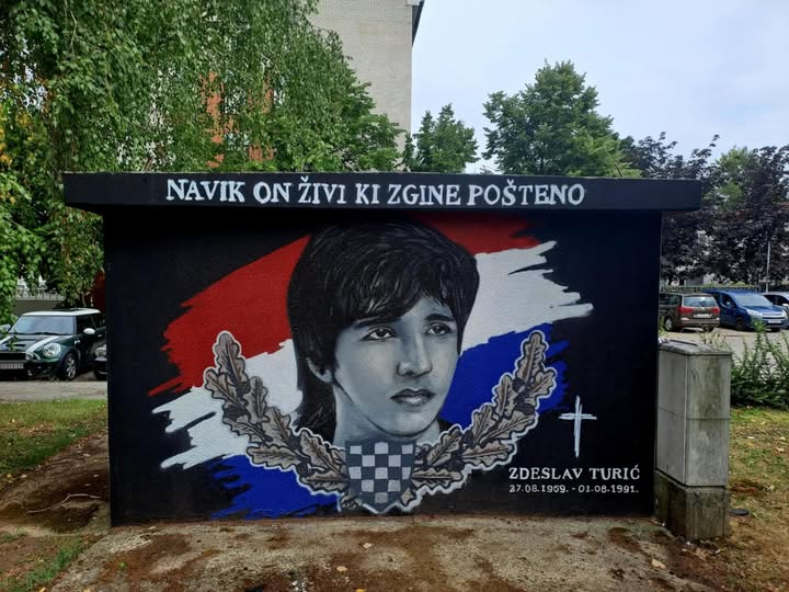 Povodom 30. obljetnice Oluje, BBB posvetili mural Zdeslavu Turiću – prvom poginulom dragovoljcu iz Zagreba