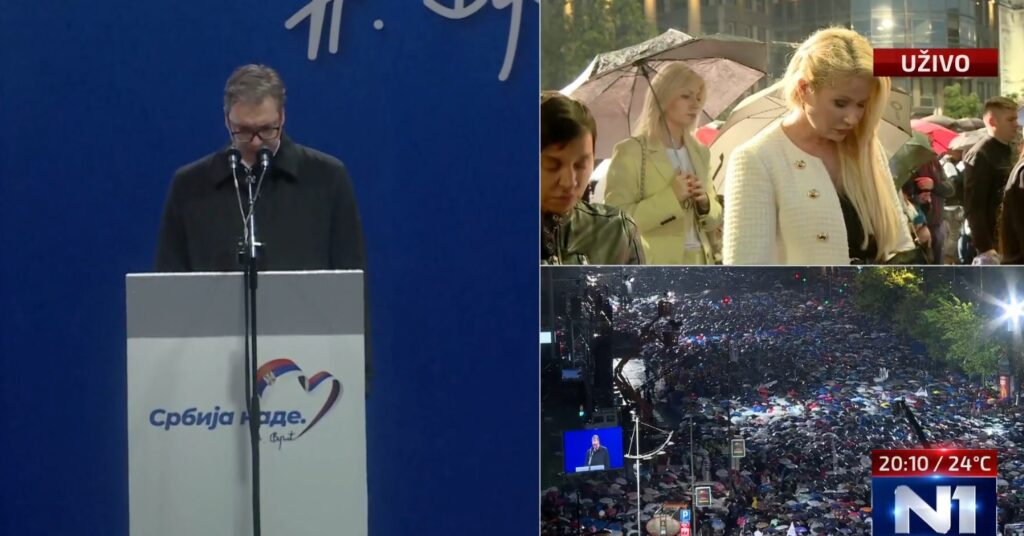 Održan skup u Beogradu, Vučić poručio oporbi: “Vlast se neće mijenjati na ulici”