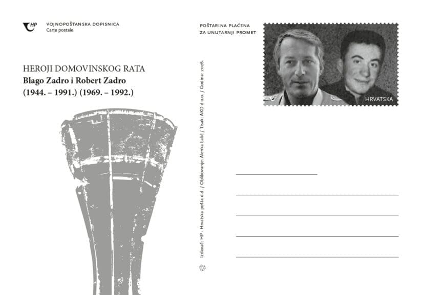 Hrvatska pošta izdaje dopisnice posvećene herojima Domovinskog rata