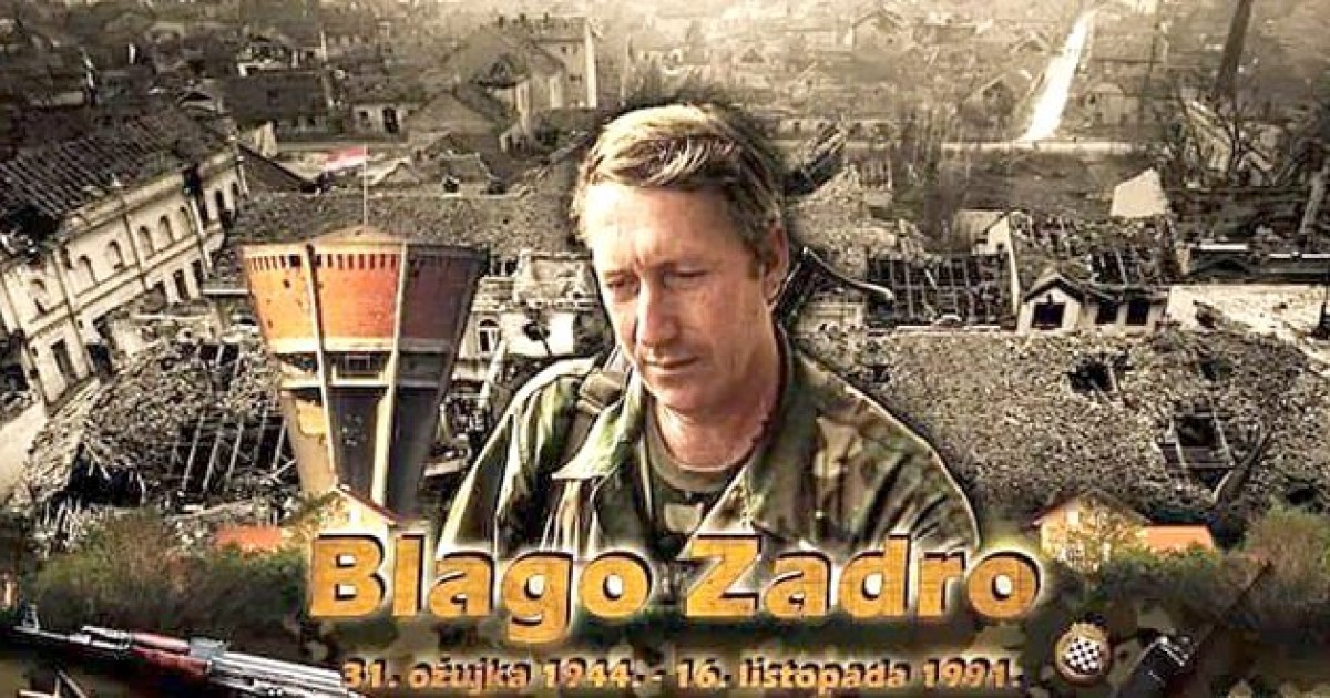 BLAGO ZADRO, General bojnik Zapovjednik 3. Bojne 204. Vukovarske brigade (MZ A. Stepinac, MZ N.Š. Zrinski i MZ Kralj Tomislav) 31.03.1944. - 16.10.1991.