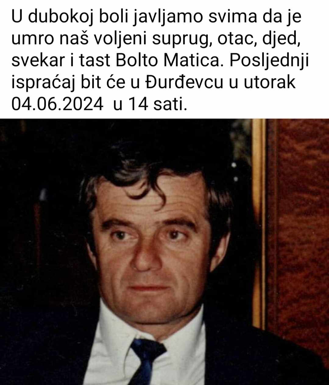 Posljednji pozdrav našem dragom treneru i prijatelju Bolti Matica