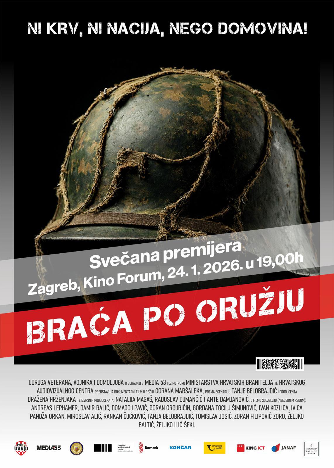 Svečana premijera dokumentarnog filma “Braća po oružju” u Kinu Forum
