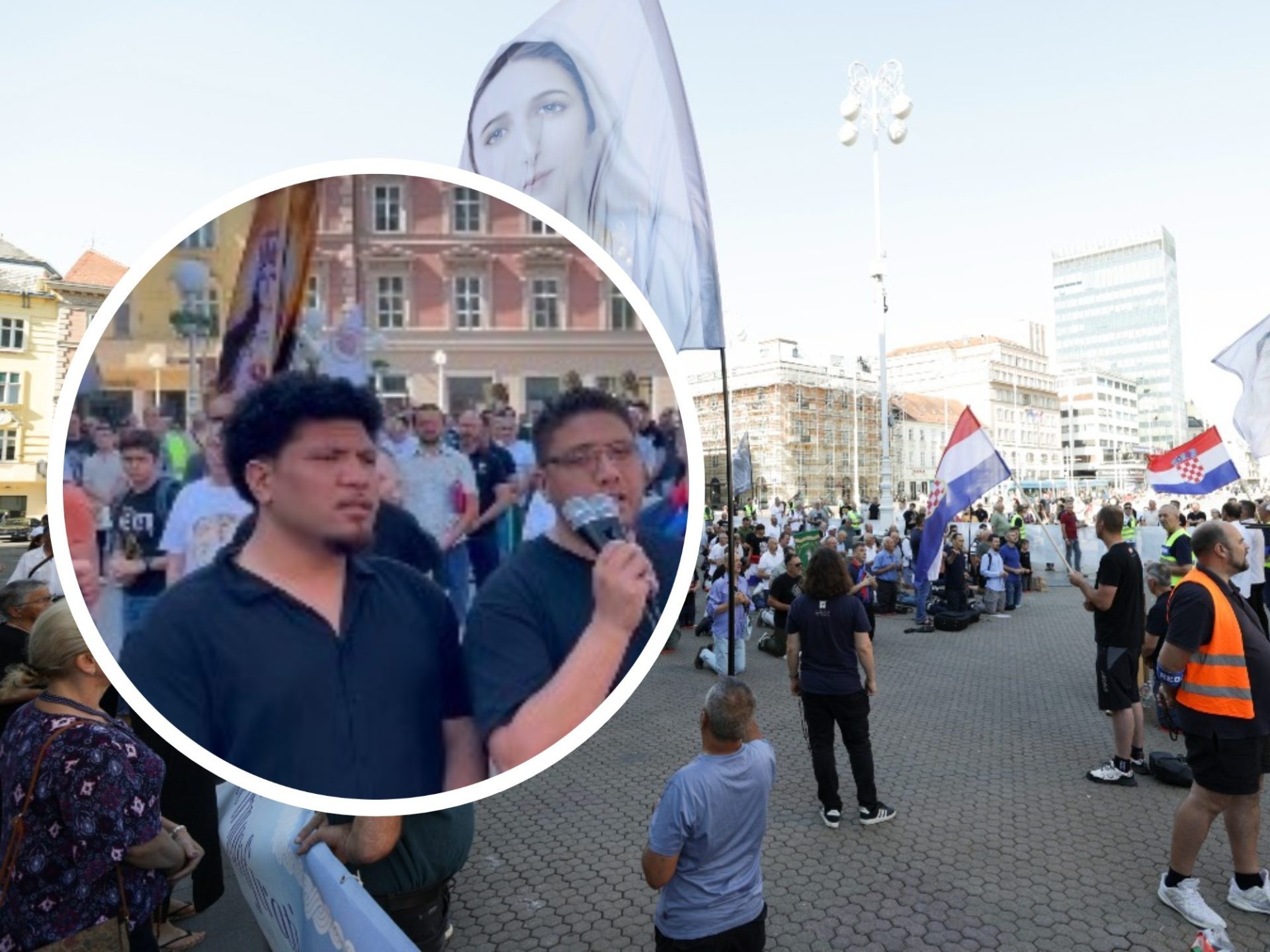 Zagrebački trg ispunila molitva i pjesma: Dirljiva izvedba "Rajske Djeve" braće s Novog Zelanda