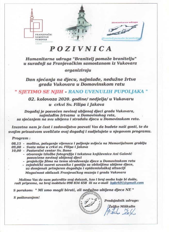 "Sjetimo se njih rano uvenulih pupoljaka".