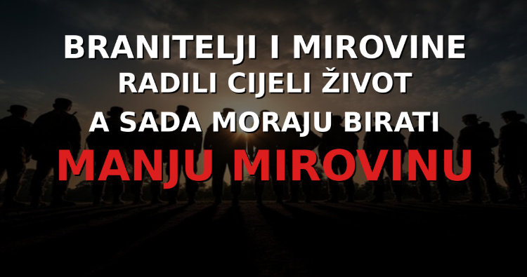 Tisuće branitelja možda prima manju mirovinu nego što bi trebali: ključ je u godini odlaska u mirovinu i članku 52.c