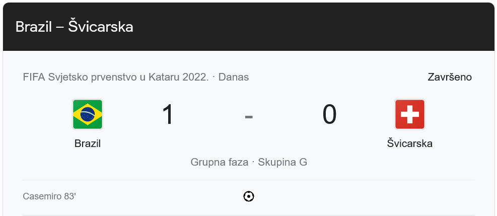 MODRIĆEV BIVŠI SUIGRAČ SPASIO SRBE: Brazil na jedvite jade protiv autsajdera