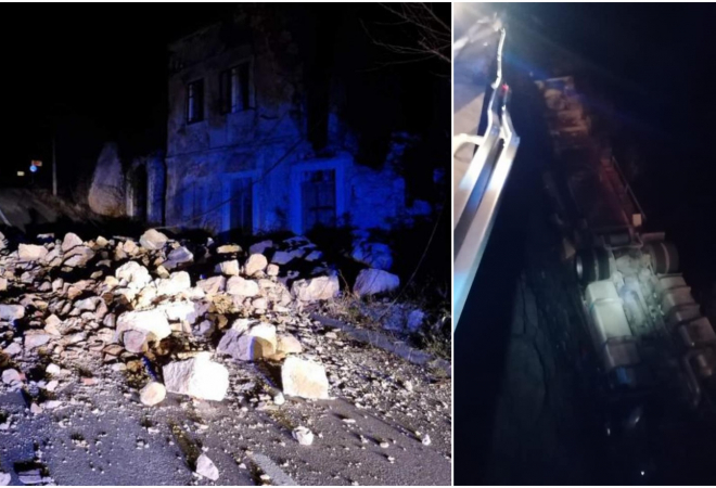 ORKANSKA BURA UGASILA ŽIVOT MUŠKARCA! Nakon stravične tragedije, kaos kod Bribira: Urušila se kuća, kamenje zakrčilo cestu