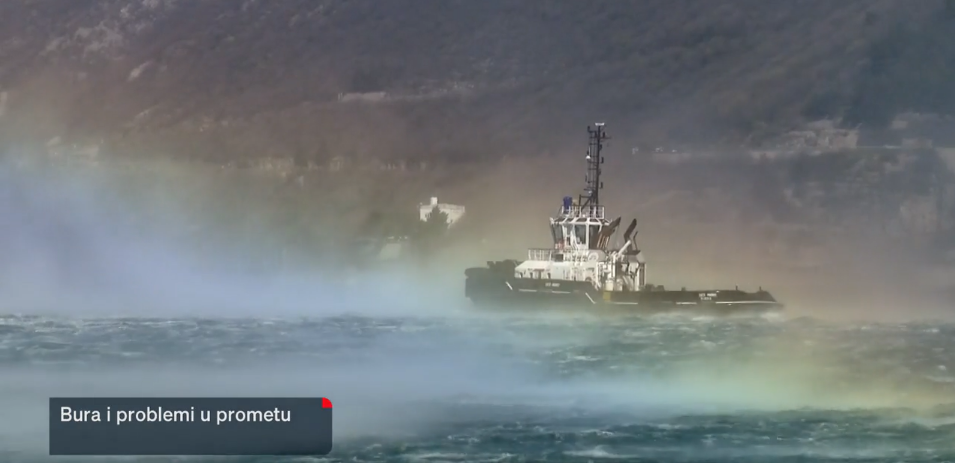 Jadran: Orkanski udari vjetra stvaraju probleme