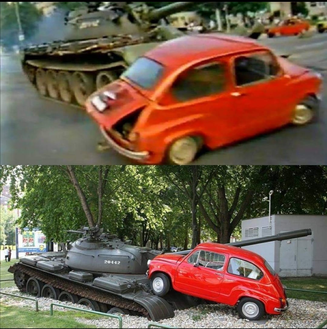 "Crveni Fićo" - simbol otpora velikosrpskoj agresiji