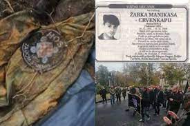 Ovo su kosti Žarka Manjkasa Crvenkape, heroja obrane Vukovara. Dobro pogledajte grb na njegovom ramenu.