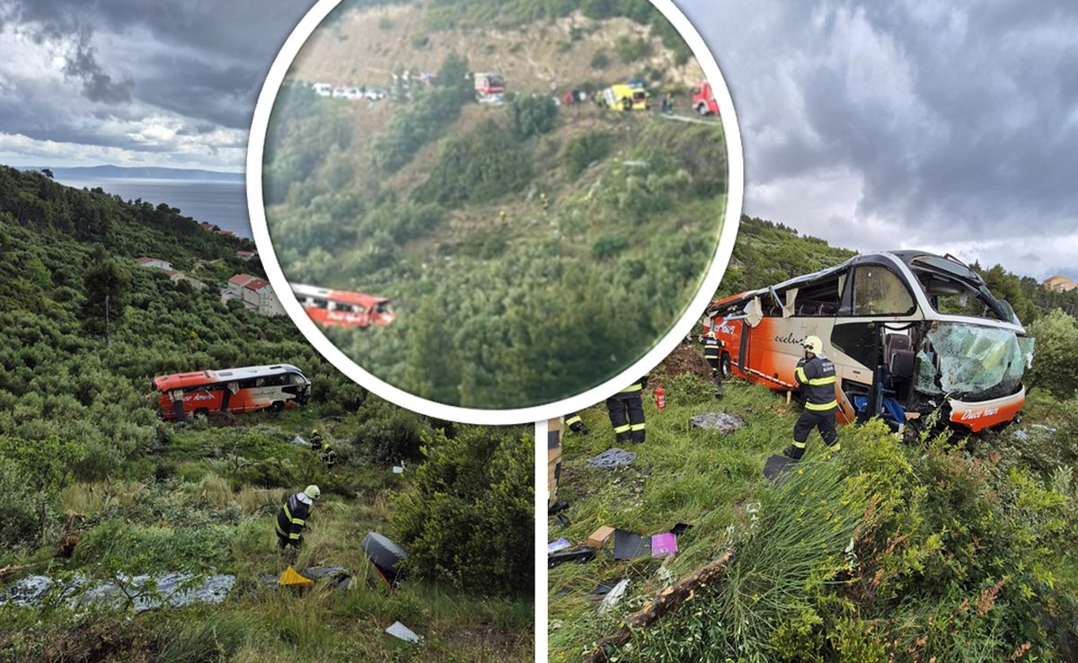 Teška prometna nesreća: Autobus sletio u provaliju kod Makarske, sve hitne službe su na terenu