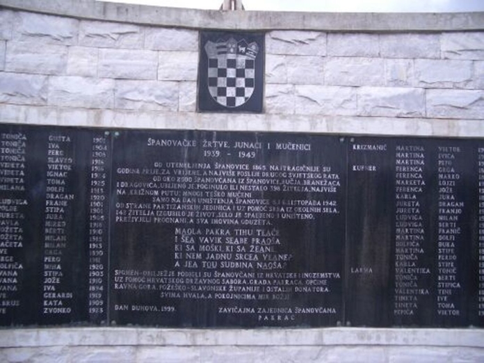 24. veljače 1992. Španovica (Pakrac) – vraćeno ime selu kojem su partizanski krvoloci zatrli spomen