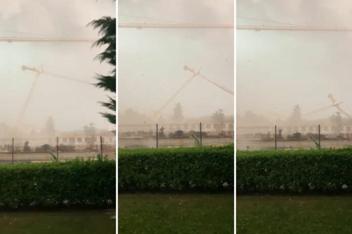 Stravična snimka rušenja ogromne dizalice u Zagrebu: ‘Odnijelo ju je kao da je čačkalica’