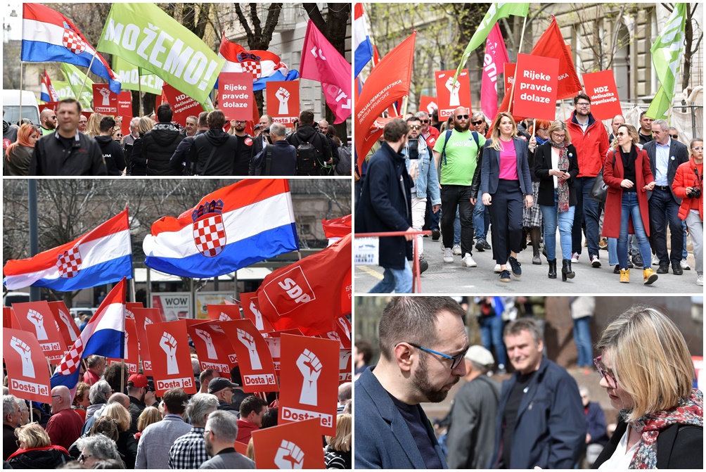 PROSVJEDNA ŠETNJA    “AP odlazi, HDZ lopovi” Prosvjednici u Zagrebu prošli pored sjedišta DORH-a