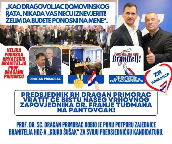 HDZ JE SVE SNAGE U KAMPANJU DRAGANA PRIMORCA UKLJUČIO