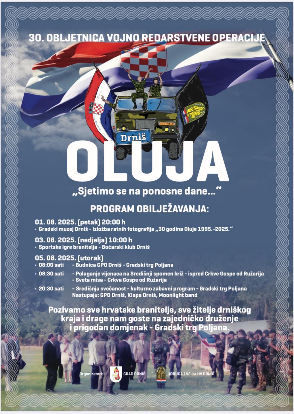 Drniš poziva na proslavu 30. obljetnice Oluje: “Sjetimo se na ponosne dane”