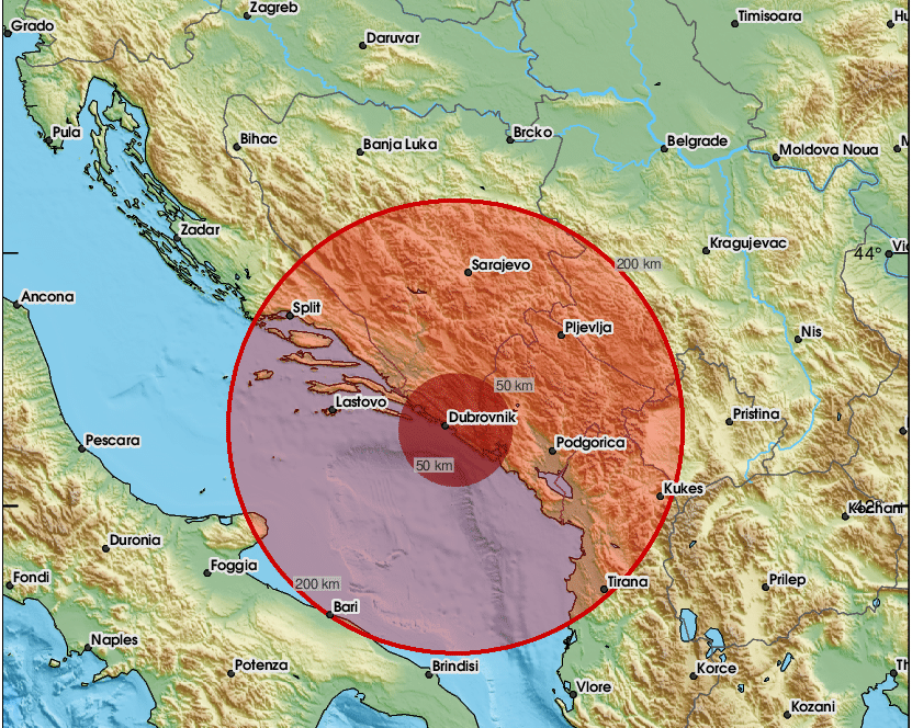 Potres kod Dubrovnika