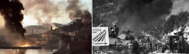 KRVAVA AGRESIJA NA BISER JADRANA - DUBROVNIK I  BARBARSKO RAZARANJE SELA RAVNO